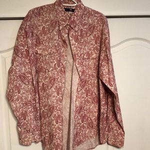Texas cotton Button down western shirt XL